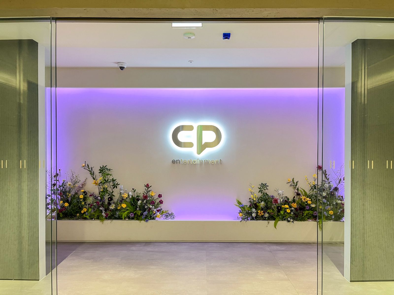 CP Entertainment lobby signage
