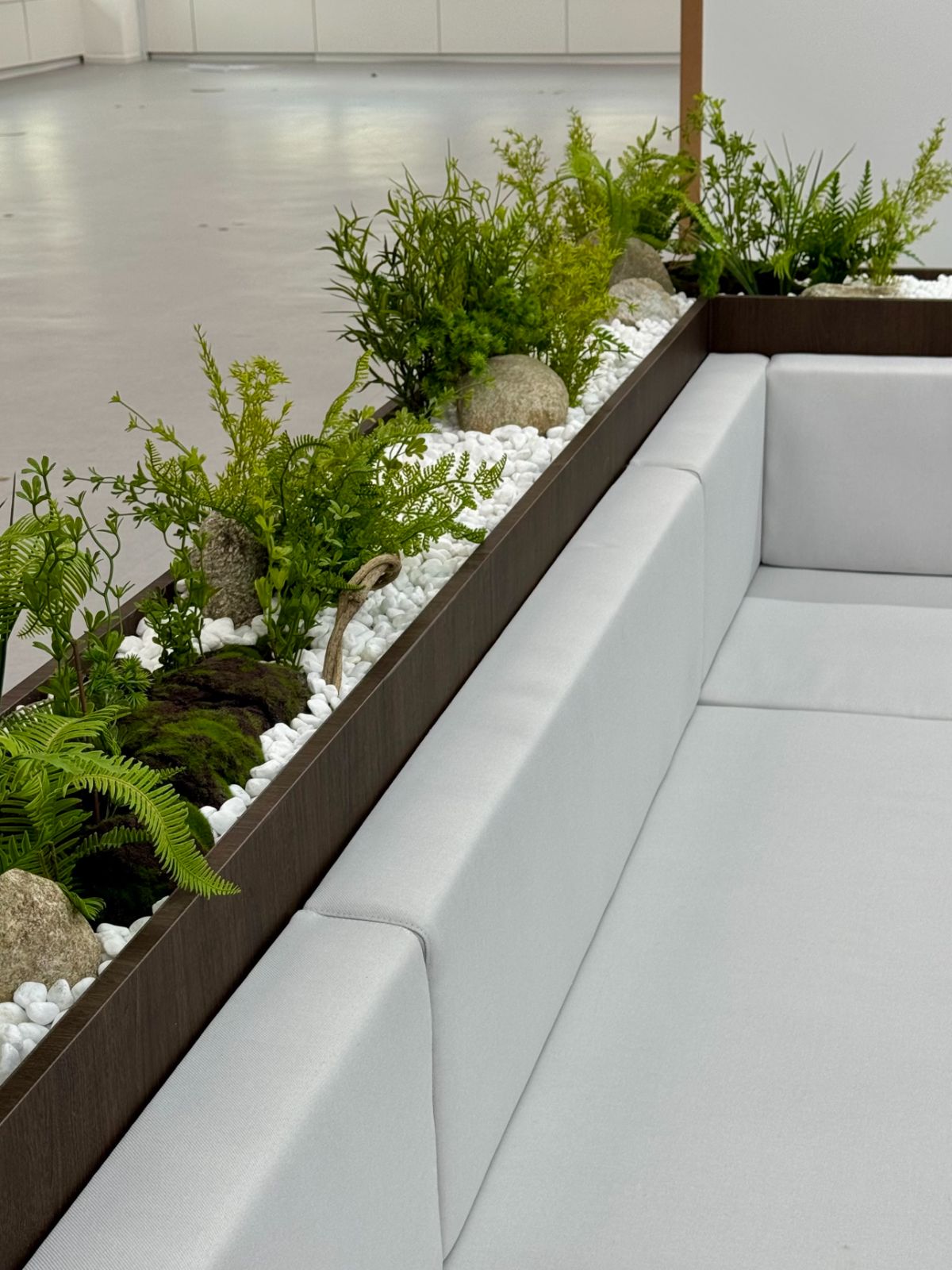 Korea Culture Translation Institute planter box with ferns and stone